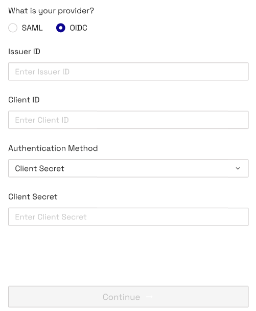 Thredd Portal SSO Setup OIDC Client Secret protocol